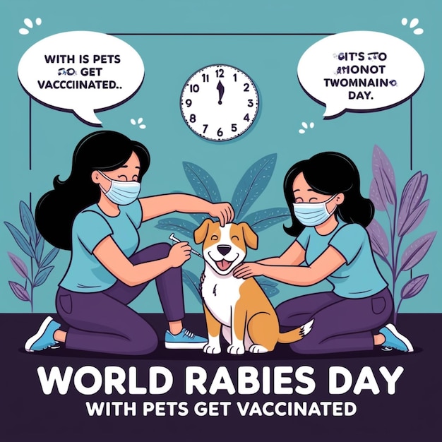 Photo illustration promoting awareness for world rabies day