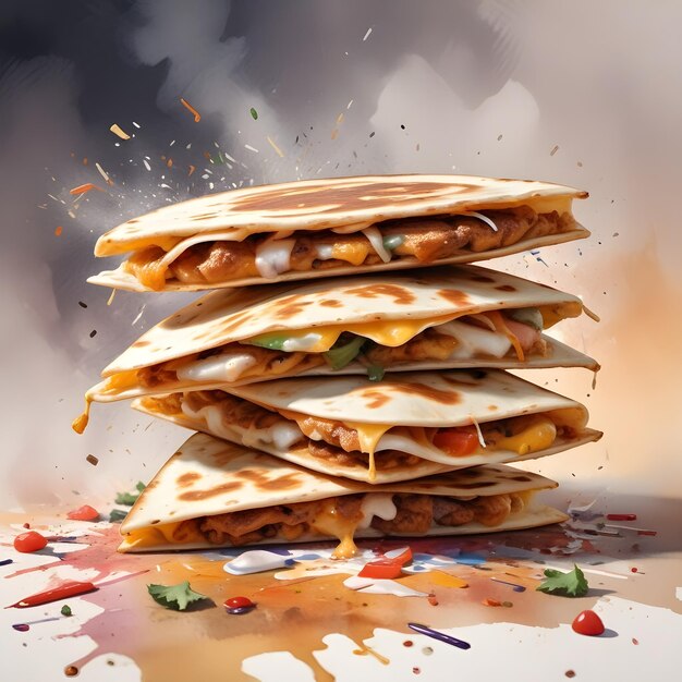 An illustration of Quesadilla Mexican Food