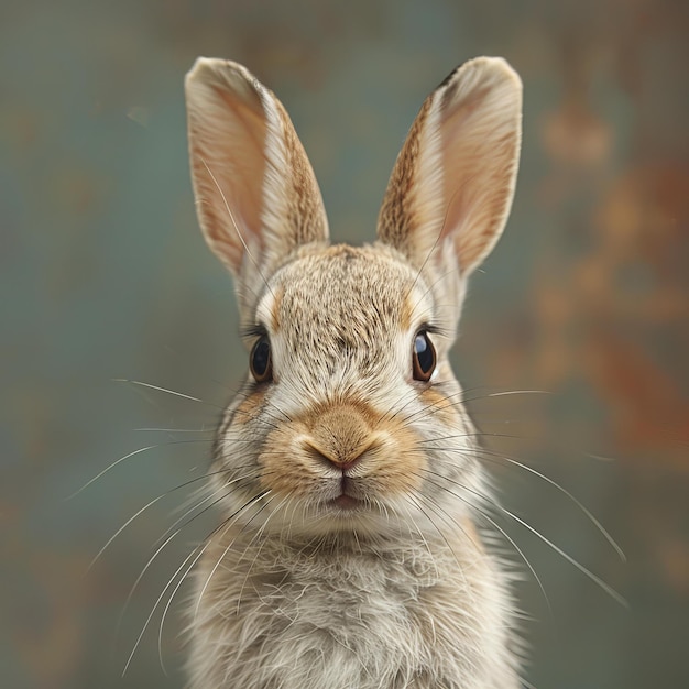 Photo illustration of rabbit closeup portrait high quality high resolution