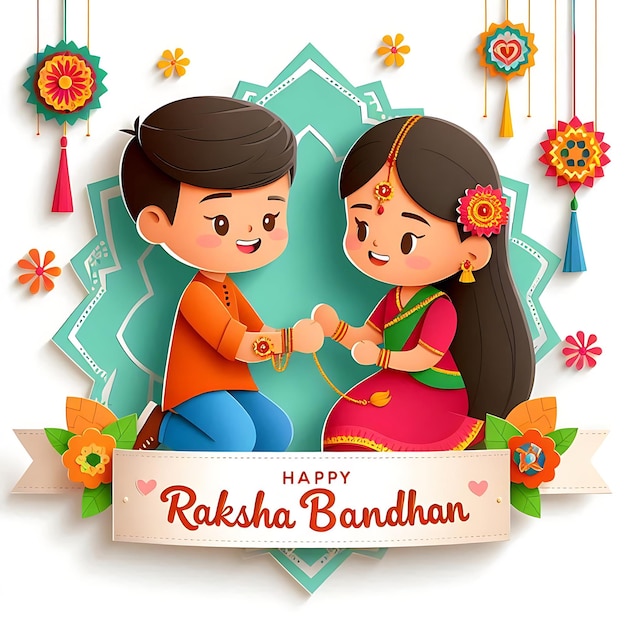 Photo illustration for raksha bandhan celebration