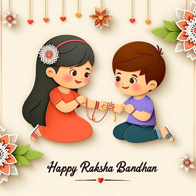 Photo illustration for raksha bandhan celebration