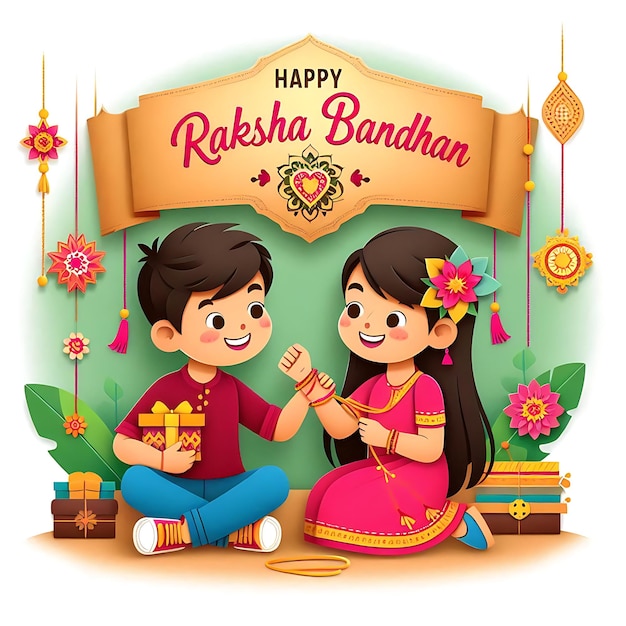 Photo illustration for raksha bandhan celebration