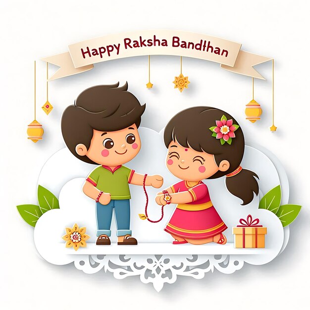 Photo illustration for raksha bandhan celebration