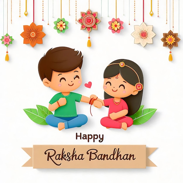 Photo illustration for raksha bandhan celebration