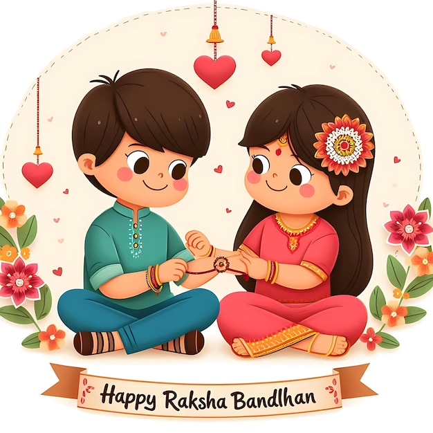 Photo illustration for raksha bandhan celebration