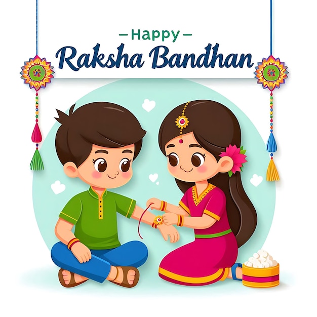 Photo illustration for raksha bandhan celebration