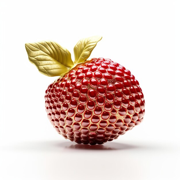 illustration of raspberry made of gold Sparkling Intricate