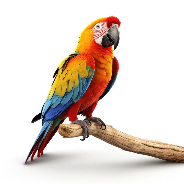 illustration realistic parrot perfect engage isolated showcasing