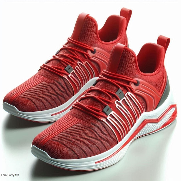 illustration of red snakers shoes