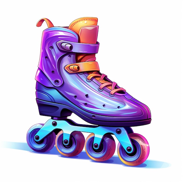 Illustration of roller skates isolated background