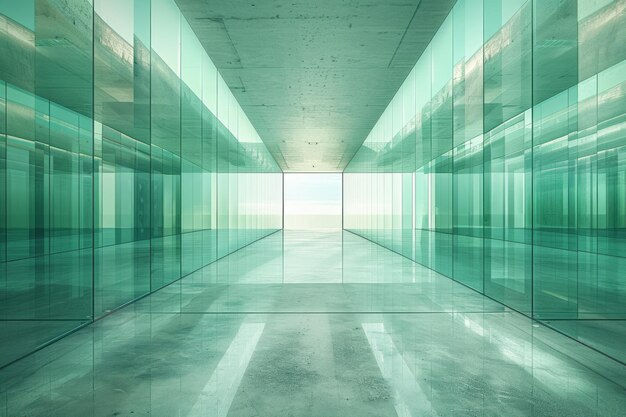 Illustration of a room lined with floortoceiling mirrors on all sides producing an endless repetition of the rooms interior