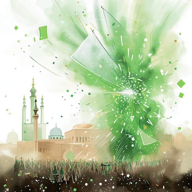 Photo illustration saudi arabia national day in red