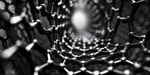 Photo illustration showcasing the robustness and versatility of carbon nanotubes lattice concept carbon nanotubes robustness versatility lattice structure illustration