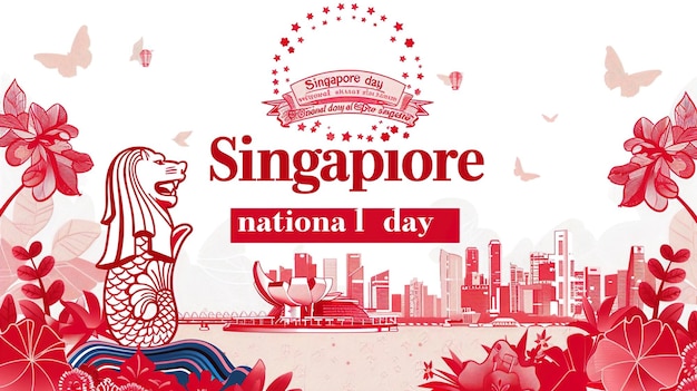 illustration for Singapore national day9th august