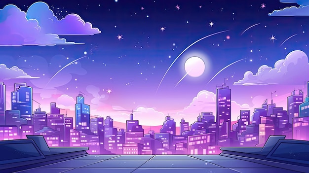 Illustration of space Background for games and mobile applications cartoon landscape