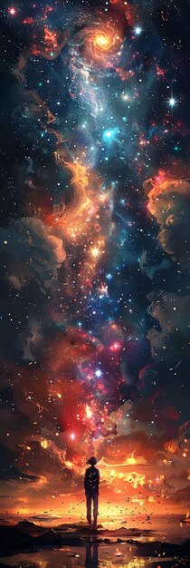 Photo illustration of space sparkles