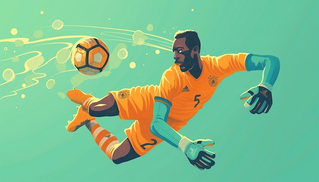 Illustration of sports soccer goalie