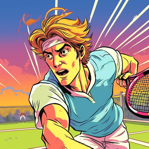 illustration of tennis