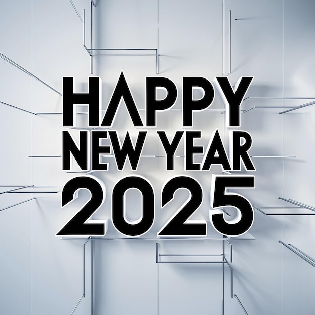 Photo illustration text happy new year 2025