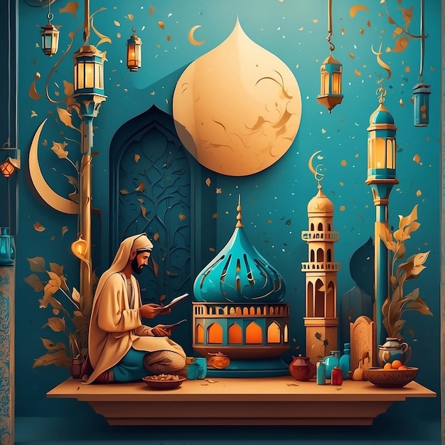 Illustration that Represents Ramadhan