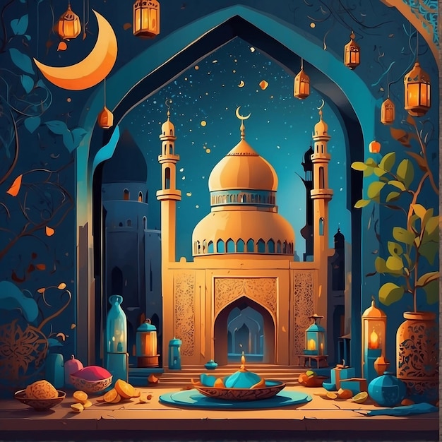 Illustration that Represents Ramadhan