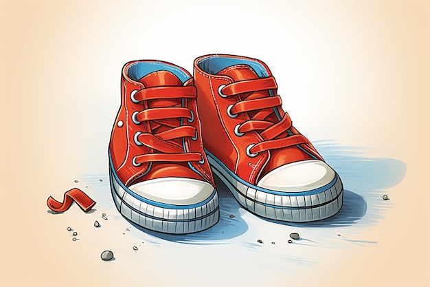 illustration of toddler shoes cartoon illustration childrens book