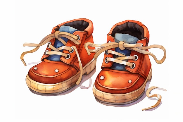 illustration of toddler shoes cartoon illustration childrens book