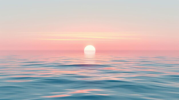 illustration of a tranquil seascape at sunrise