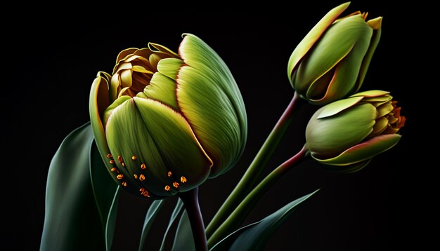 illustration tulip in bloom