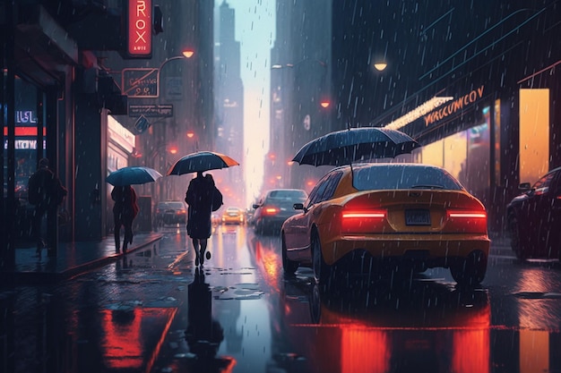 Illustration Urban Landscapes in Cartoon Style