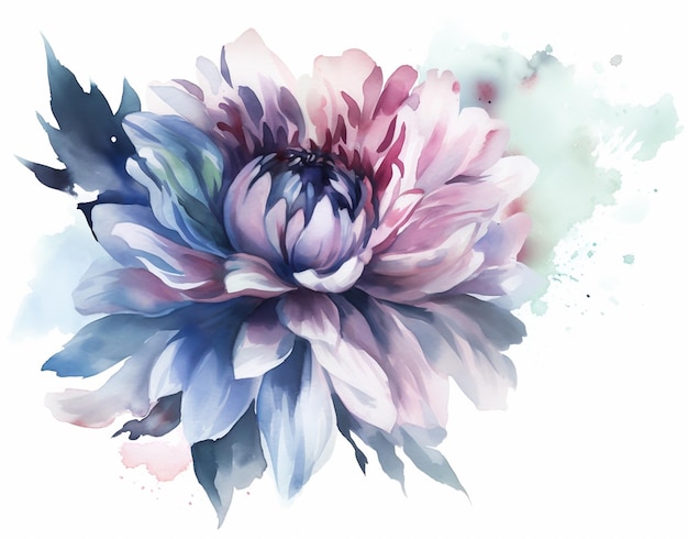 Illustration watercolor of beautiful flower bouquet