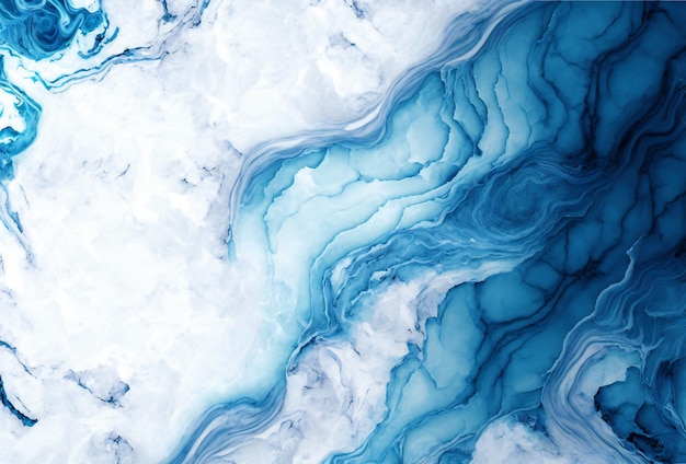 Illustration of a white and blue marble texture highly detailed texture