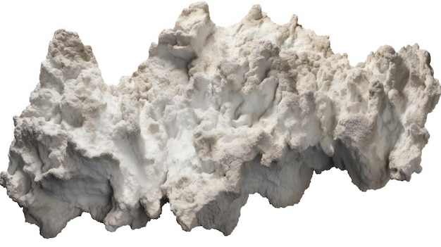 Illustration of a white cloud isolated on a white background