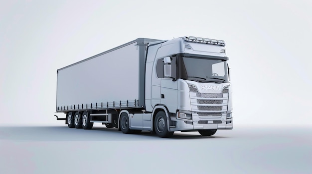 illustration of a white truck on a white background