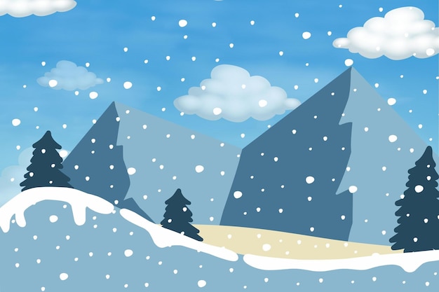 Illustration winter and Christmas vector