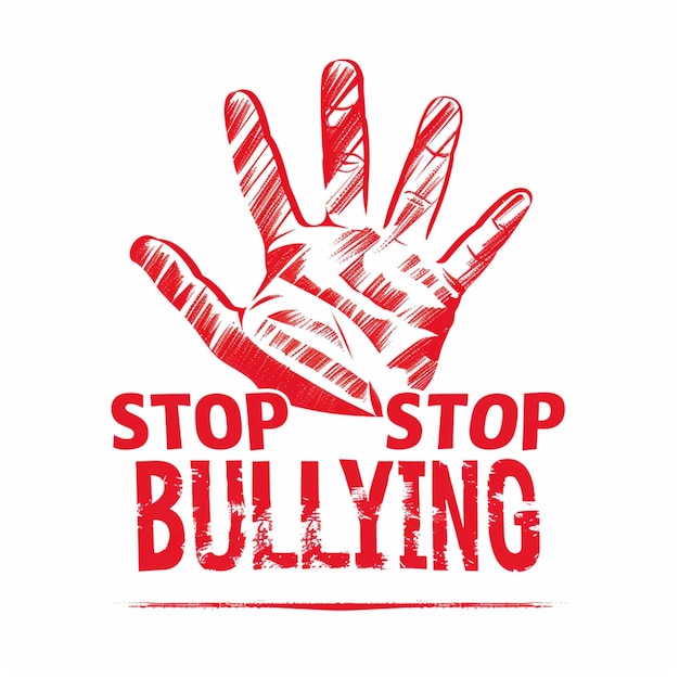 Illustration with the text stop bullying