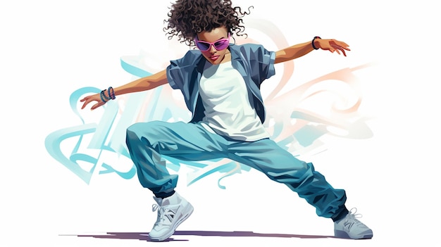 Photo illustration of a women dancing in cool