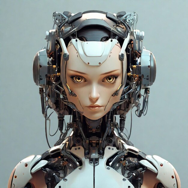 An illustration of a women robot