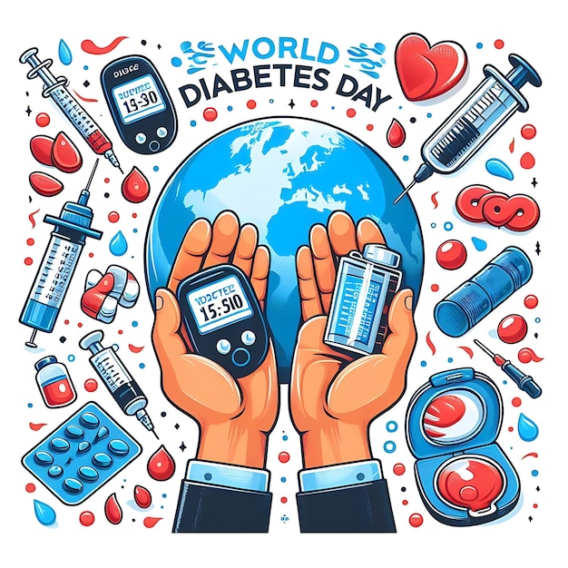 Photo illustration world diabetes day background