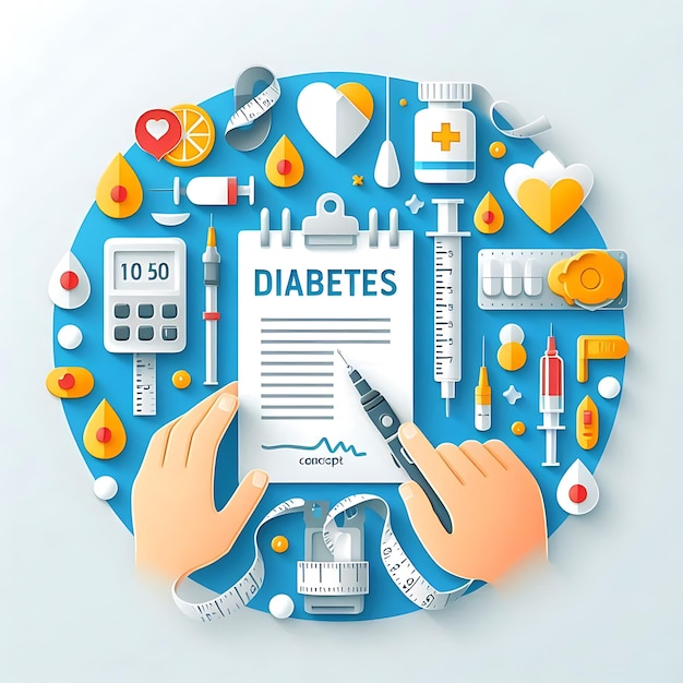 Photo illustration world diabetes day background