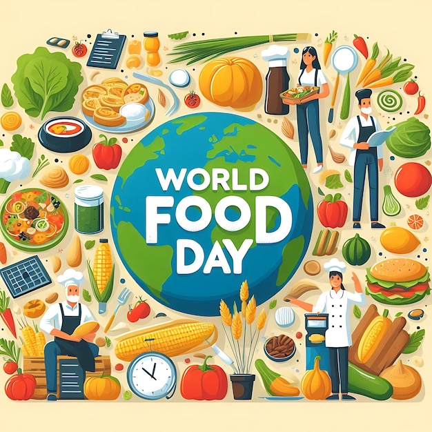 illustration world food day celebration