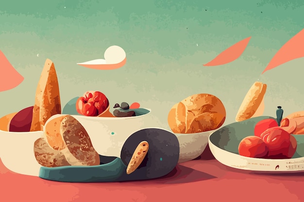 Illustration world food day concept