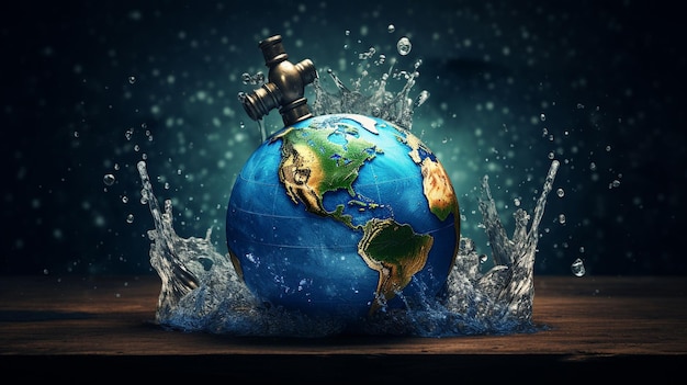 An illustration of world water day concept