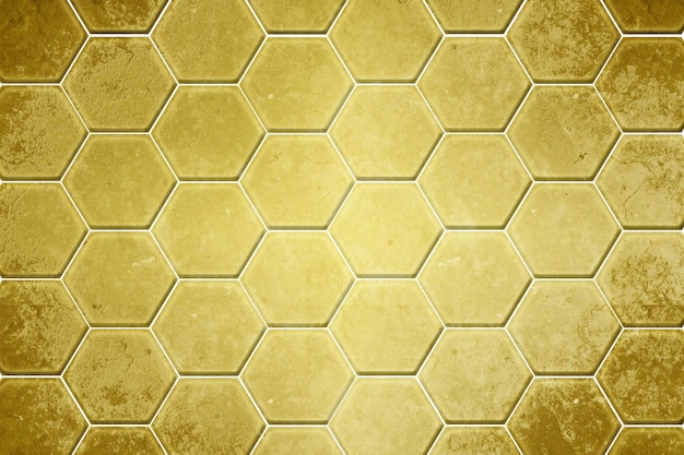 Illustration - yellow honeycomb with space for copying.