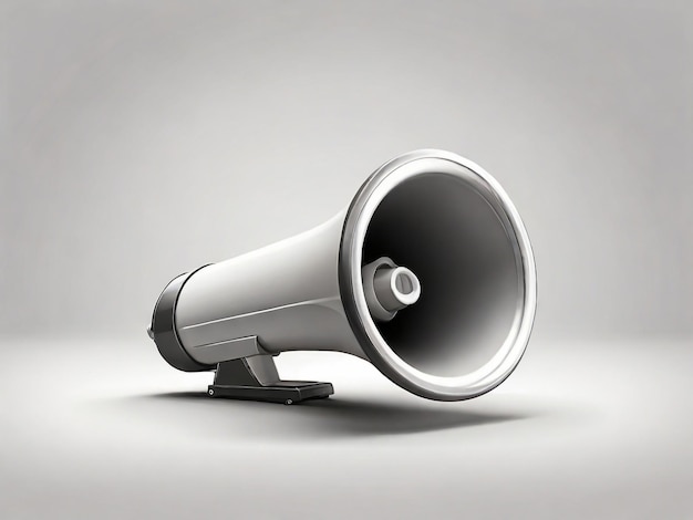 Illustrationn of megaphone Monochrome style isolated on white background