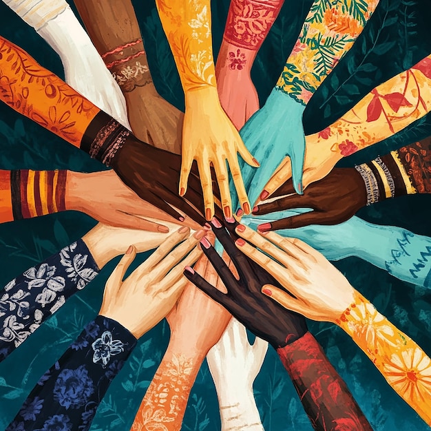 Illustrations of Diverse Hands United