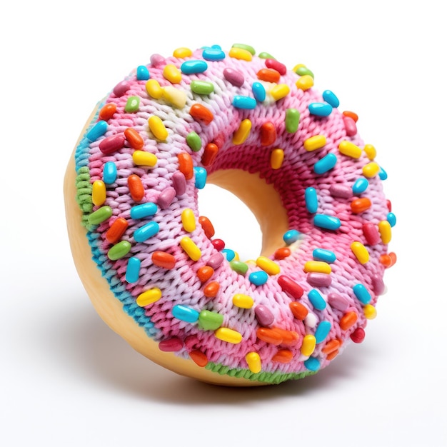 Illustrations of donut with colorful sprinkles