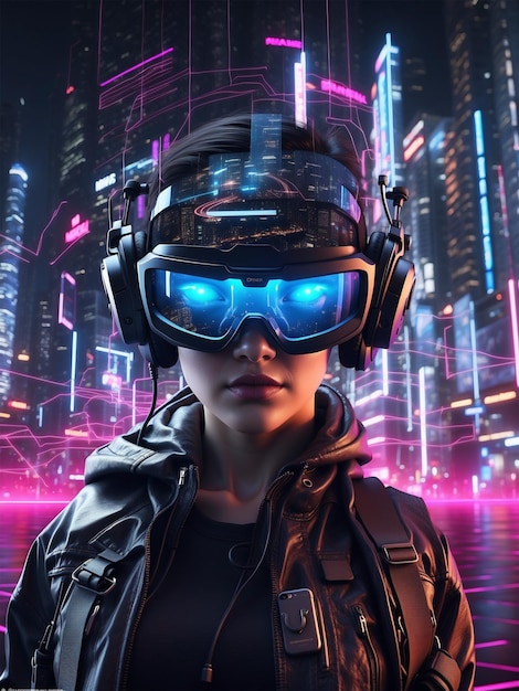 Illustrations of humans using virtual reality feel of the future 25