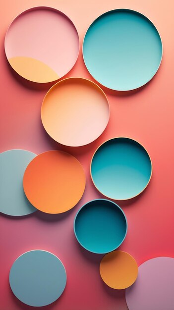 Photo illustrative abstract circles with subtle gradients