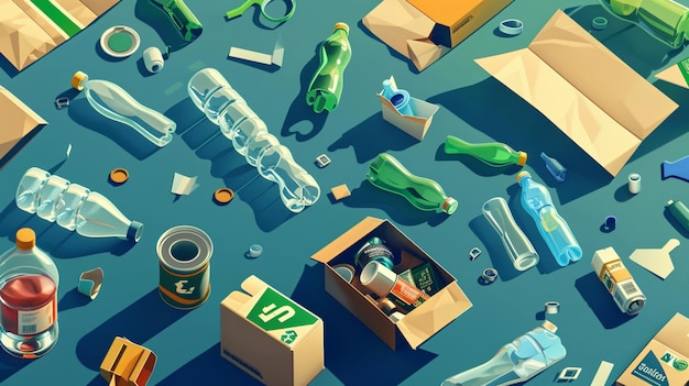 Photo illustrative concepts for promoting recycling and sustainability